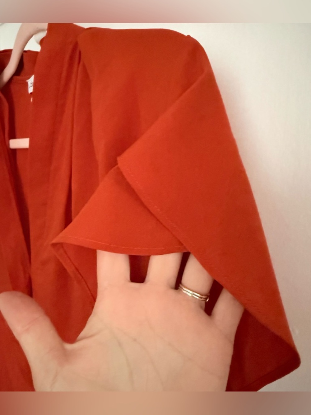 NWOT Calvin Klein Women's Orange Silky Tulip-Sleeve Blouse Medium - Picture 4 of 14